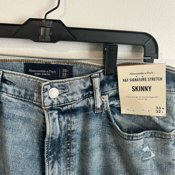 A&F SIGNATURE STRETCH Men’s Skinny Jeans 33x32 Brand New with Tags - Picture 2 of 9